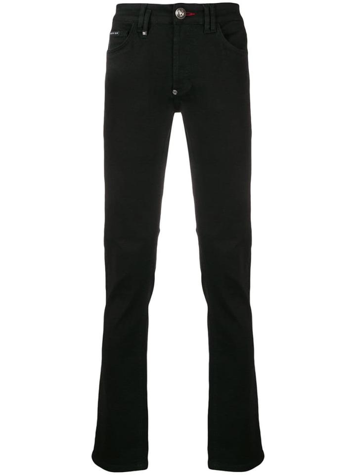 Philipp Plein Tape Logo Skinny Jeans - Black