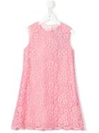 Dolce & Gabbana Kids Floral Lace Dress, Size: 8 Yrs, Pink/purple