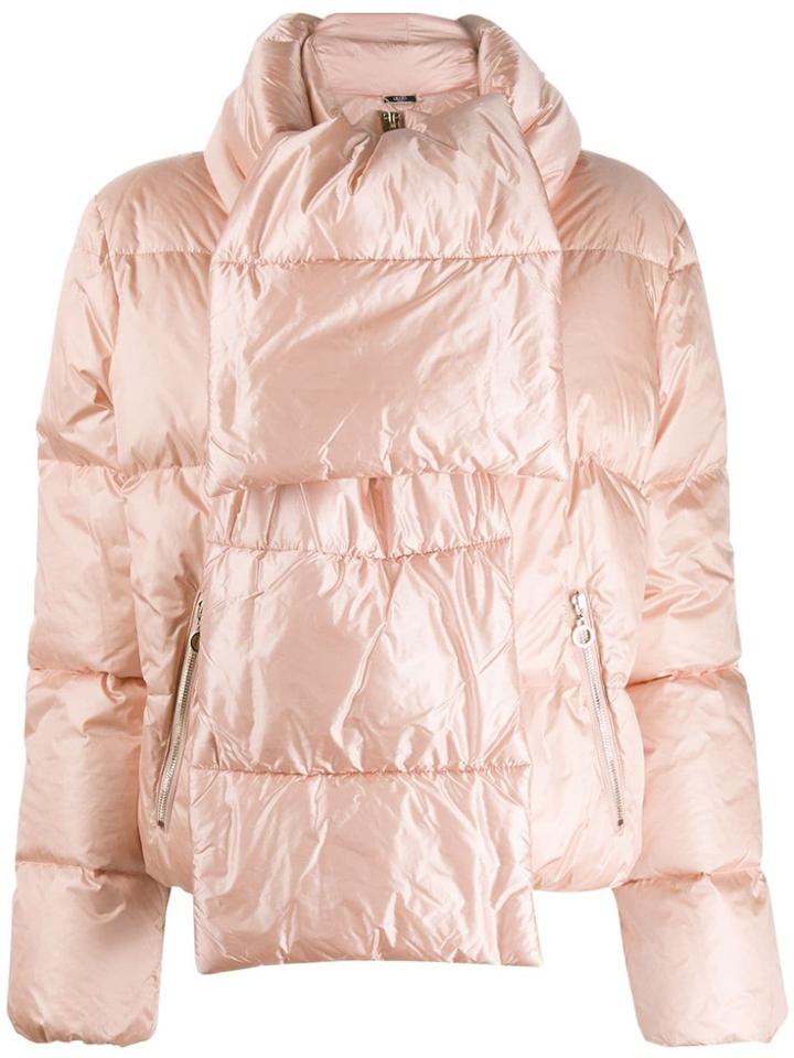 Liu Jo Padded Rear Logo Jacket - Pink