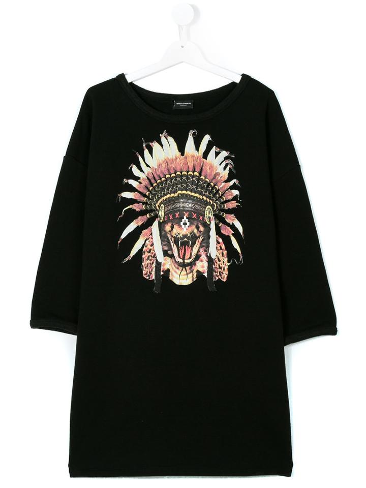 Marcelo Burlon County Of Milan Kids - Snake Headdress Print Top - Kids - Cotton/polyester - 14 Yrs, Black