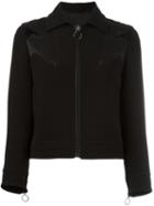 Neil Barrett Geometric Panel Insert Jacket, Women's, Size: Small, Black, Cotton/polyester/acetate/cupro