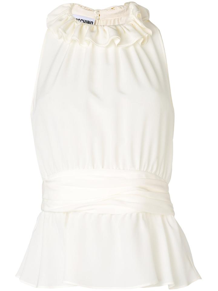 Moschino Ruffle Trim Blouse - White