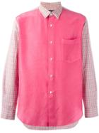 Comme Des Garçons Vintage Checked Panelled Shirt - Pink & Purple