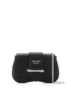 Prada Logo Cross Body Bag - Black