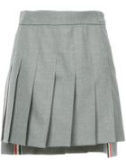 Thom Browne Dropped Back Mini Pleated Skirt In School Uniform Plain