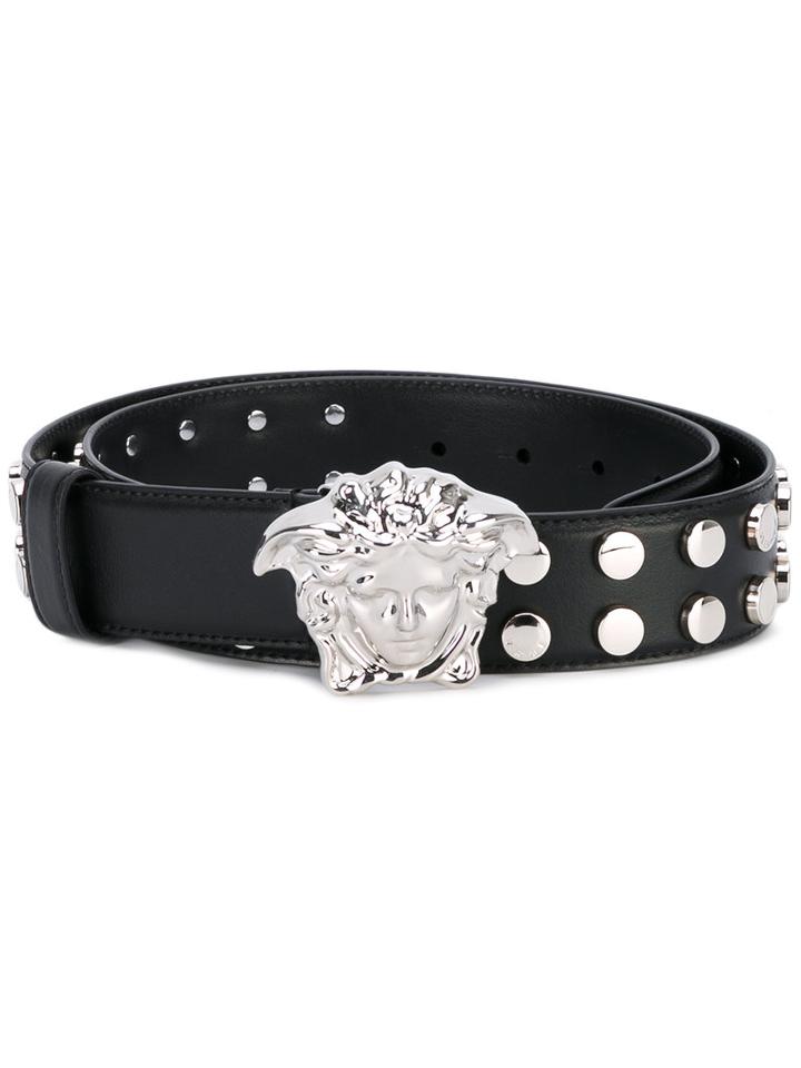 Versace - Medusa Buckle Belt - Women - Leather - 85, Black, Leather