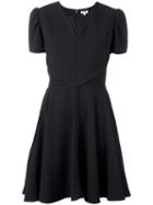 Kenzo V-neck Mini Dress, Women's, Size: 38, Black, Polyester/polyamide
