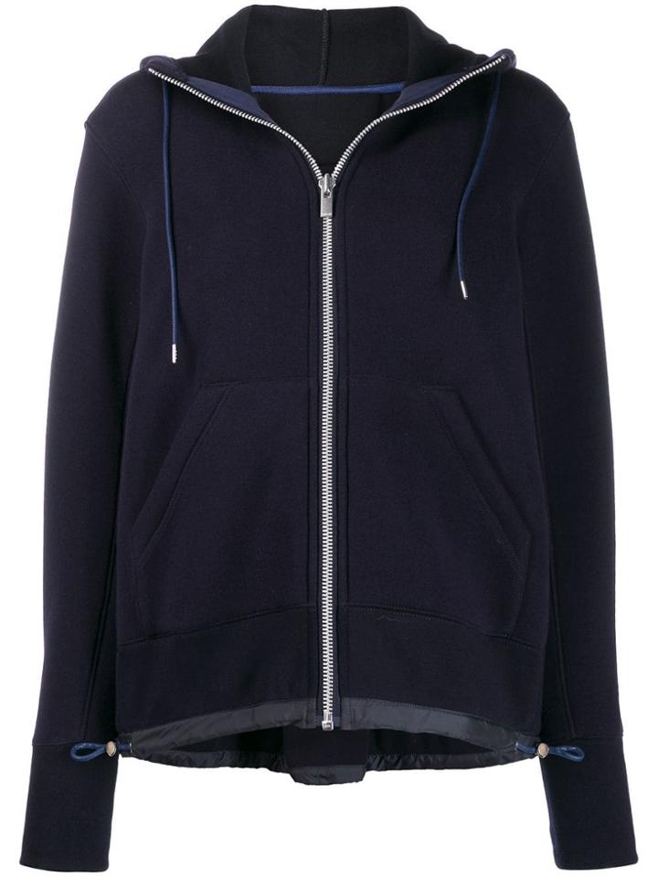Sacai Long Sleeve Hooded Top - Blue