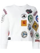 Dsquared2 Patch Three-quarter Sleeved Sweatshirt, Women's, Size: Xs, White, Cotton