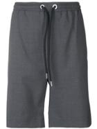 Les Hommes Stripe Drawstring Shorts - Grey
