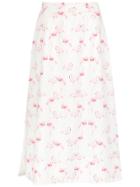 No21 Floral Print Skirt - Black