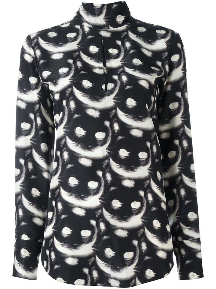 Nina Ricci Cat Print Long Sleeve Shirt