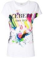 Iceberg Logoed Rose T-shirt - White