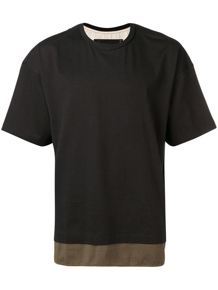 Ziggy Chen Two Tone T-shirt - Black