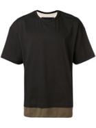 Ziggy Chen Two Tone T-shirt - Black