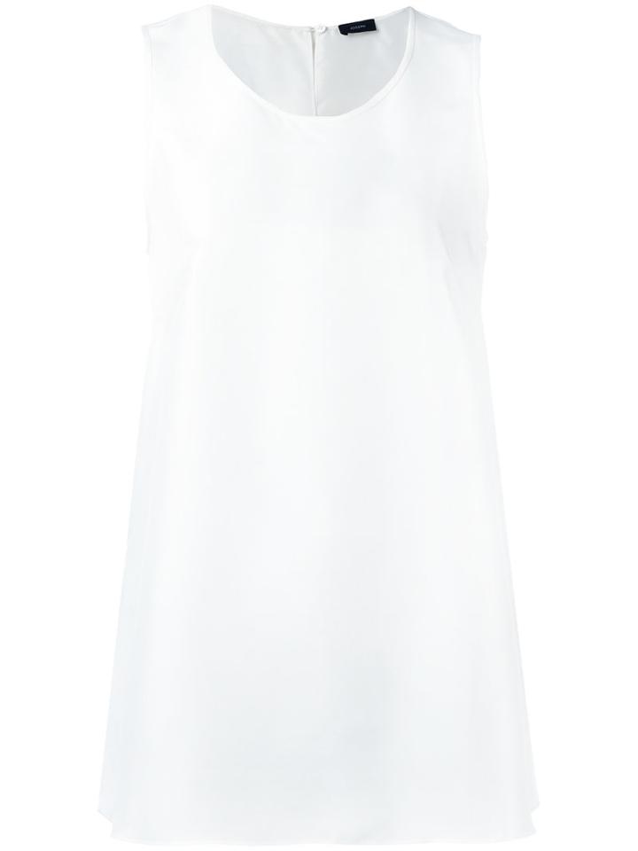 Joseph Round Neck Top, Women's, Size: 38, White, Silk