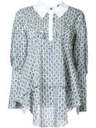 Jil Sander Navy Printed Blouse, Women's, Size: 36, Nude/neutrals, Cotton