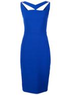 Christian Siriano Cut-out Fitted Dress - Blue