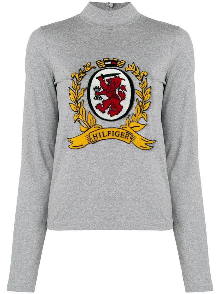 Hilfiger Collection Logo Crest Patch Sweater - Grey