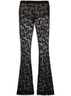 Moschino Lace Flared Trousers - Black