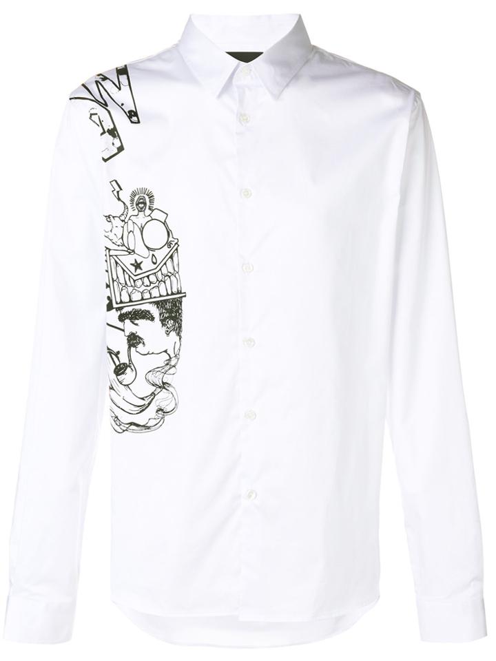 Diesel Black Gold Serious Hybrid Printed Shirt - White