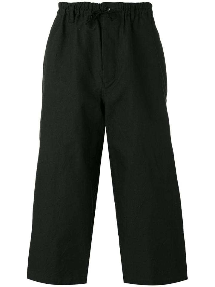 Yohji Yamamoto Cropped Trousers - Black
