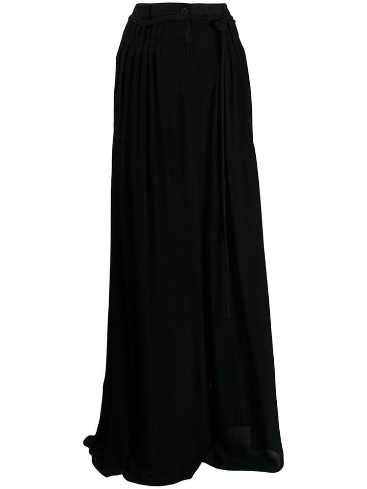 Ann Demeulemeester High Waisted Palazzo Pants - Black