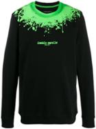 Frankie Morello Neon Paint Splash Sweatshirt - Black