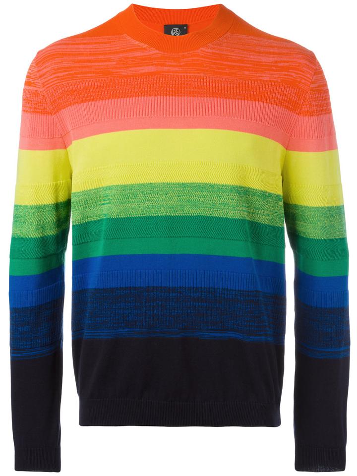 Ps By Paul Smith Rainbow Striped Jumper, Men's, Size: Small, Cotton
