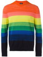 Ps By Paul Smith Rainbow Striped Jumper, Men's, Size: Small, Cotton