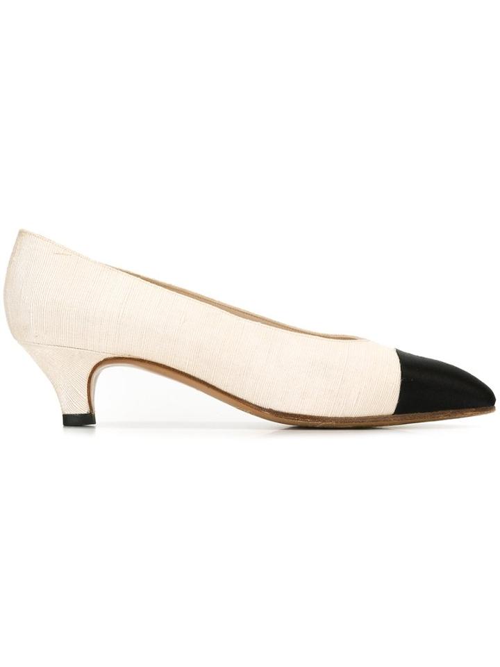 Chanel Vintage Contrast Toe Pumps