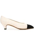 Chanel Vintage Contrast Toe Pumps