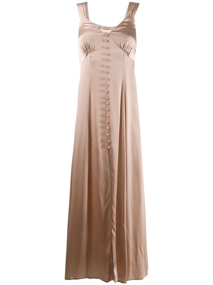 Semicouture Front Button Dress - Neutrals