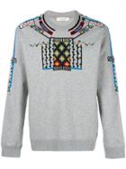 Valentino Geometric Embroidered Sweatshirt - Grey