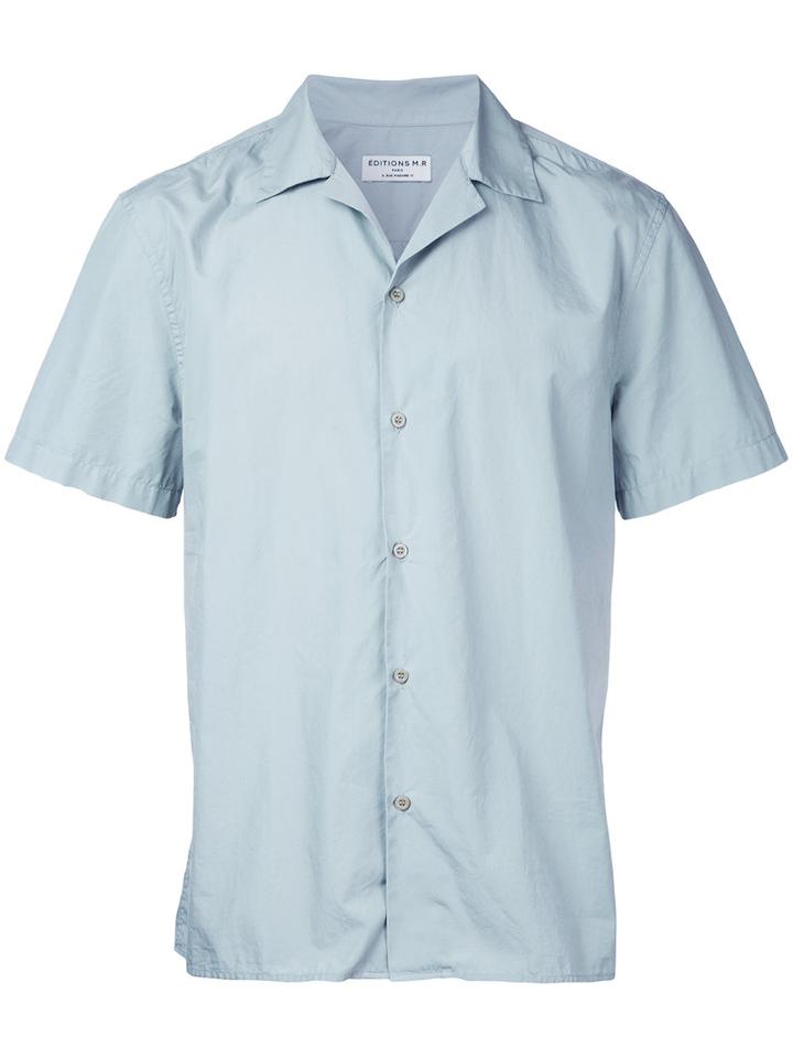 Éditions M.r - Shortsleeved Shirt - Men - Cotton - 38, Green, Cotton