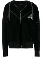 Just Cavalli Striped Zip-up Hoodie - Black