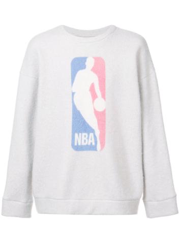 The Elder Statesman X Nba Nba Logo Jumper - Nude & Neutrals