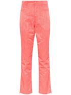 Marine Serre Textural-jacquard Cropped Trousers - Pink