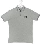 Stone Island Junior - Logo Polo Shirt - Kids - Cotton/spandex/elastane - 14 Yrs, Grey
