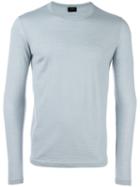 Jil Sander Crew Neck Sweatshirt, Men's, Size: Small, Blue, Virgin Wool