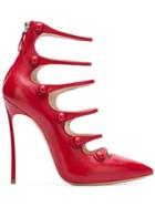 Casadei Strappy Pointed Boots - Red