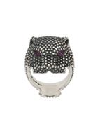 Nove25 Dotted Panther Ring - Silver