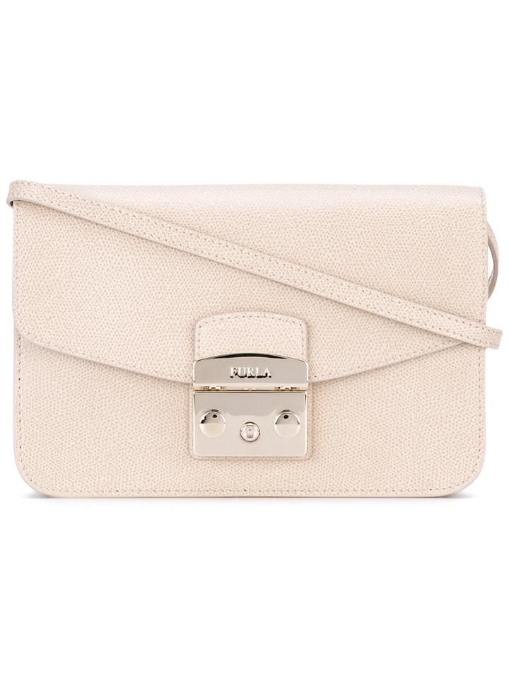 Furla - Metropolis Crossbody Bag - Women - Leather/metal - One Size, Nude/neutrals, Leather/metal