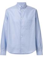 Gucci Cropped Button Down Shirt - Blue