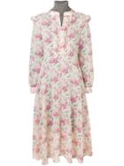 Junya Watanabe Knitted Roll-neck Floral Dress - Yellow
