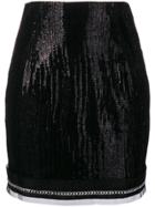 Plein Sud Sequin Mini Skirt - Black