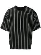 Haider Ackermann Striped Half Sleeve T-shirt - Black