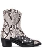 Coliac Cowboy Ankle Boots - Grey