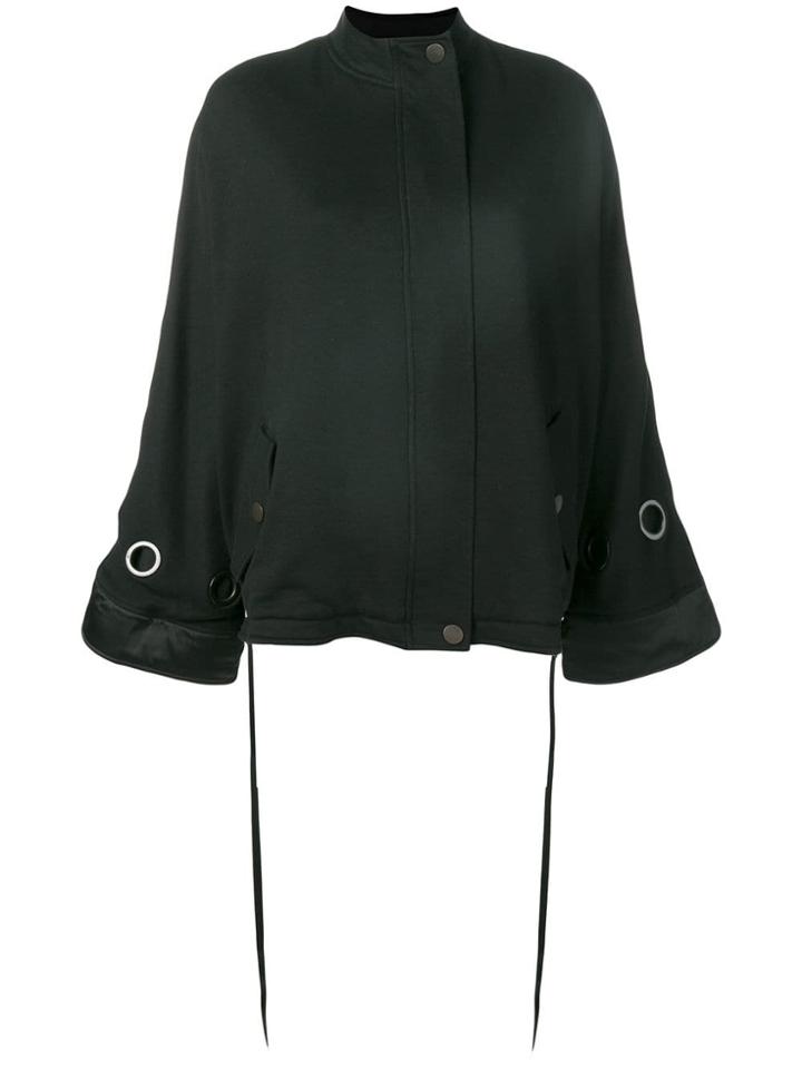 Federica Tosi Ring Sleeve Cape - Black