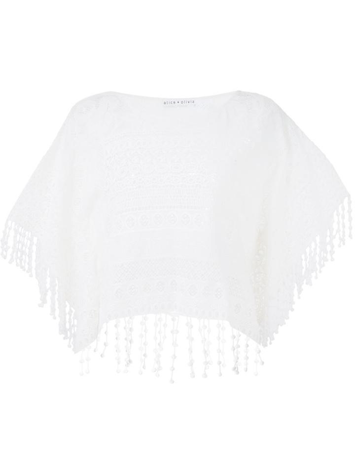 Alice+olivia 'danette' Embroidered Poncho Top